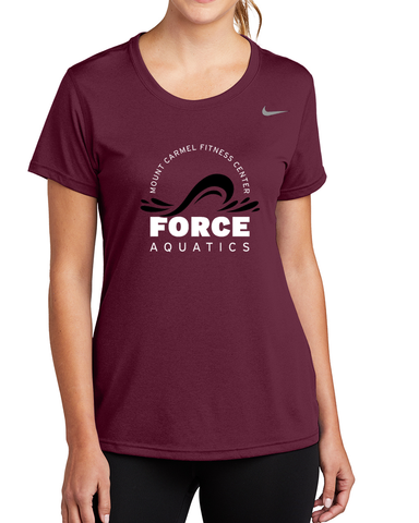 NIKE Legend Scoop Neck Ladies Tee Maroon